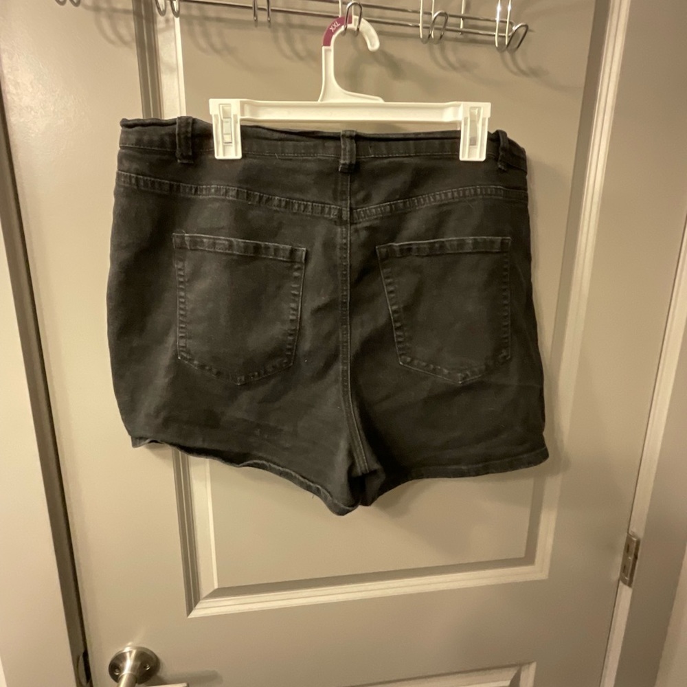 Black Denim Shorts
